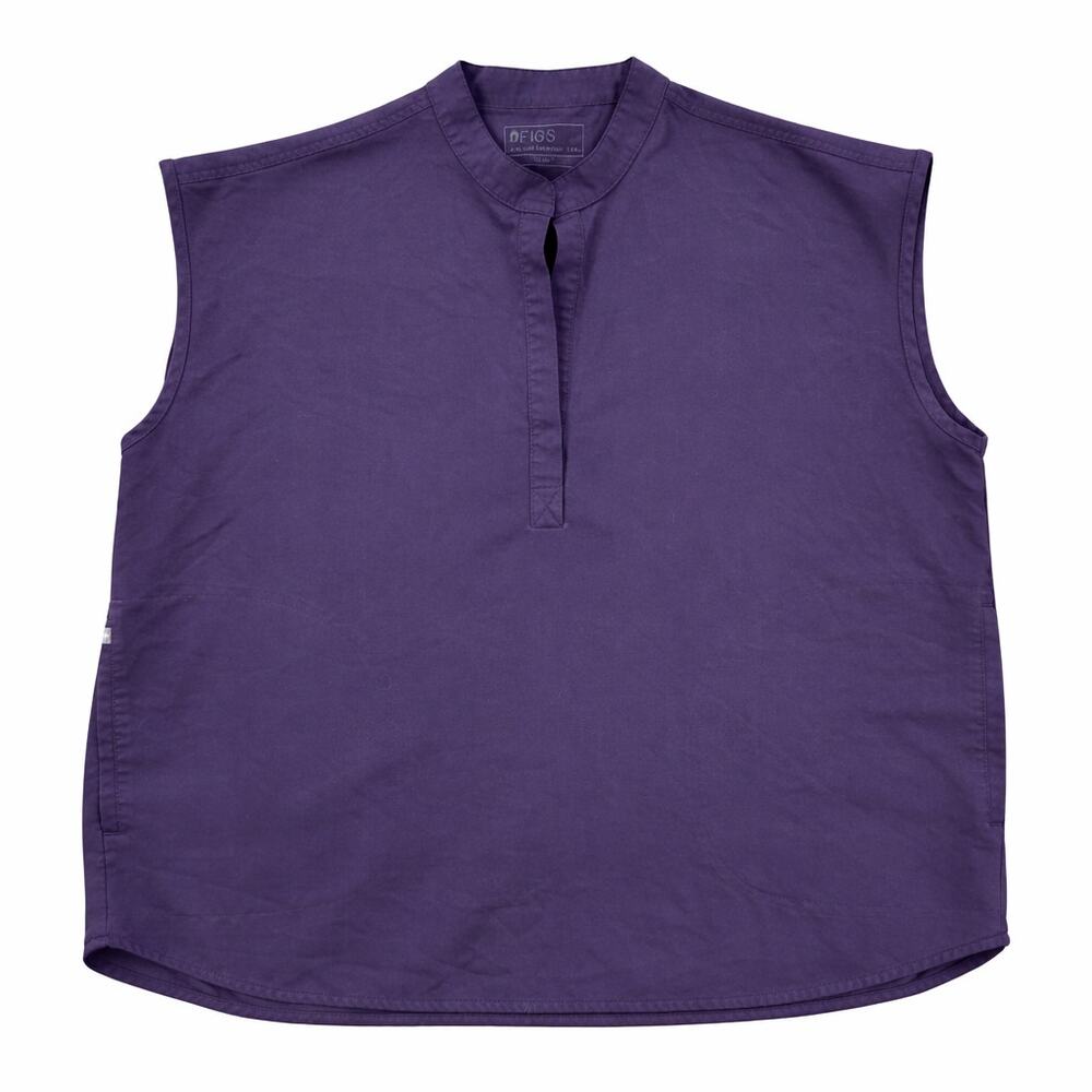 FIGS Scrub Top Women's XXL Deep Purple Sleeveless V-Neck WXXSW1003